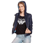 Immagine del prodotto Wonder Woman - Giacca di pelle con cappuccio blu con logo