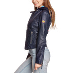 Immagine del prodotto Wonder Woman - Giacca di pelle con cappuccio blu con logo