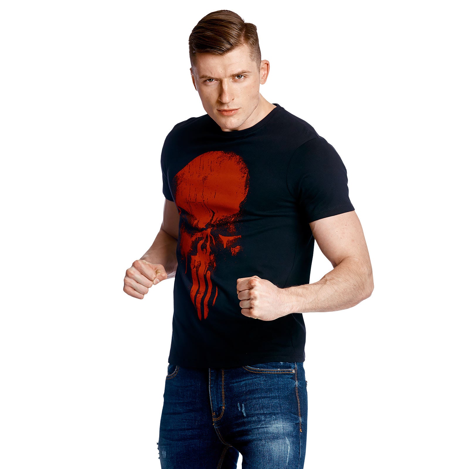 Immagine del prodotto T-shirt nera Punisher vs. Daredevil