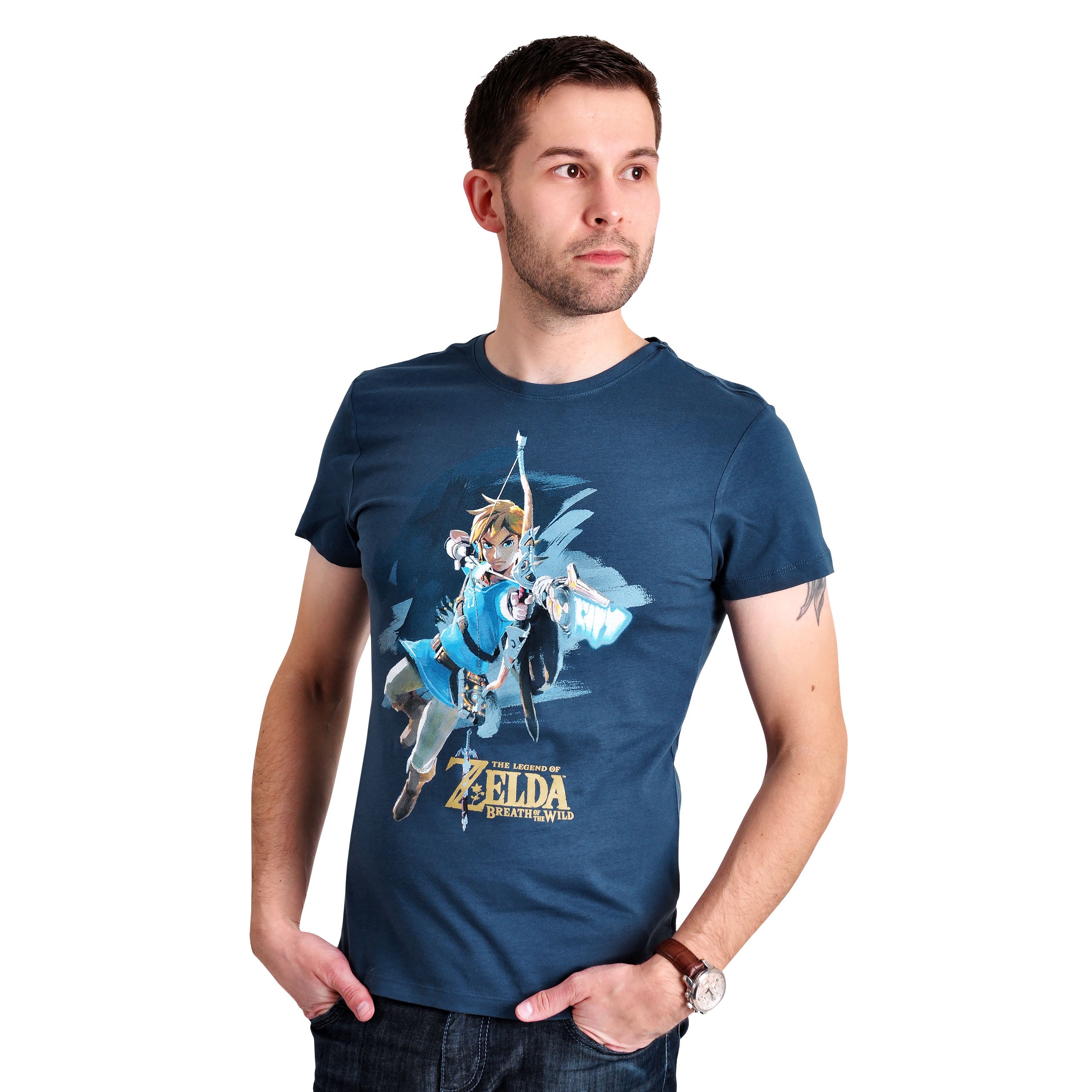 Immagine del prodotto Zelda - T-shirt blu Link Breath of the Wild