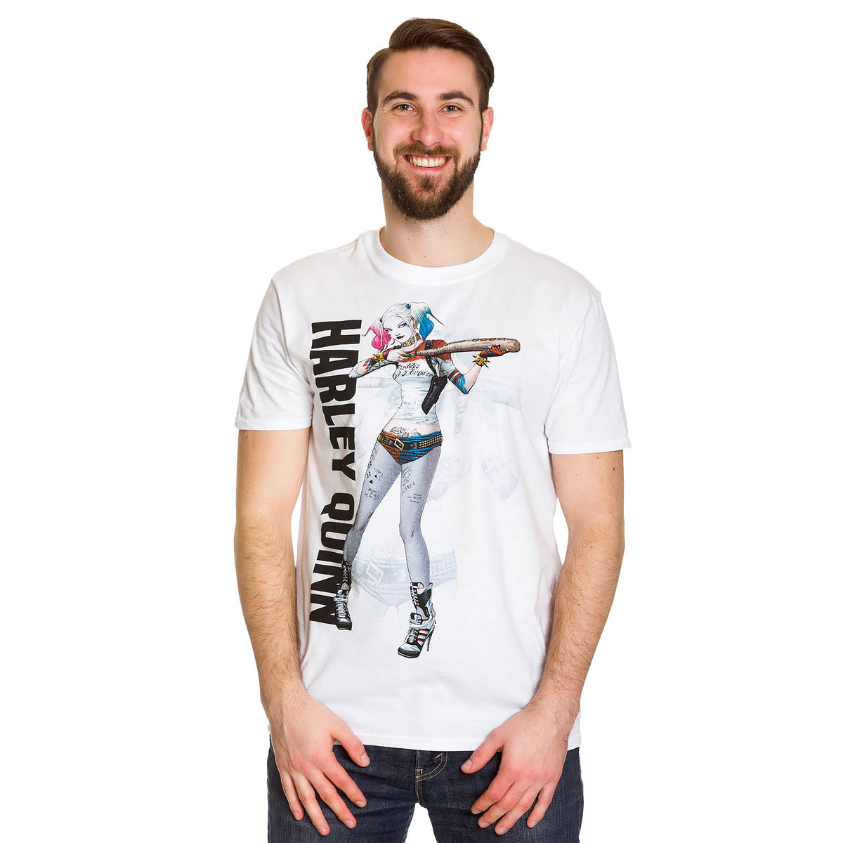 Immagine del prodotto Suicide Squad - T-shirt bianca con poster di Harley Quinn
