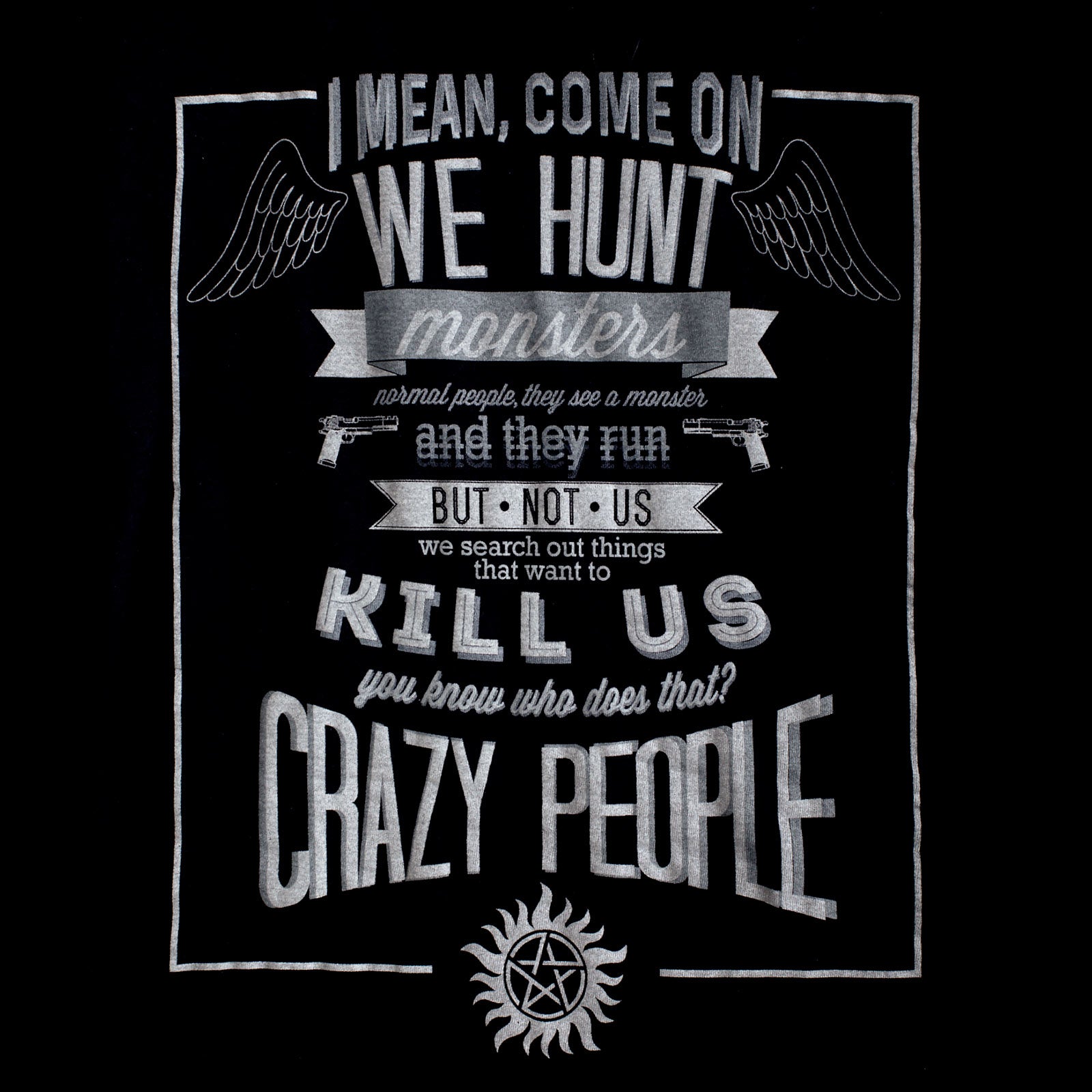 Immagine del prodotto Supernatural - Maglietta Crazy People per ragazze nera