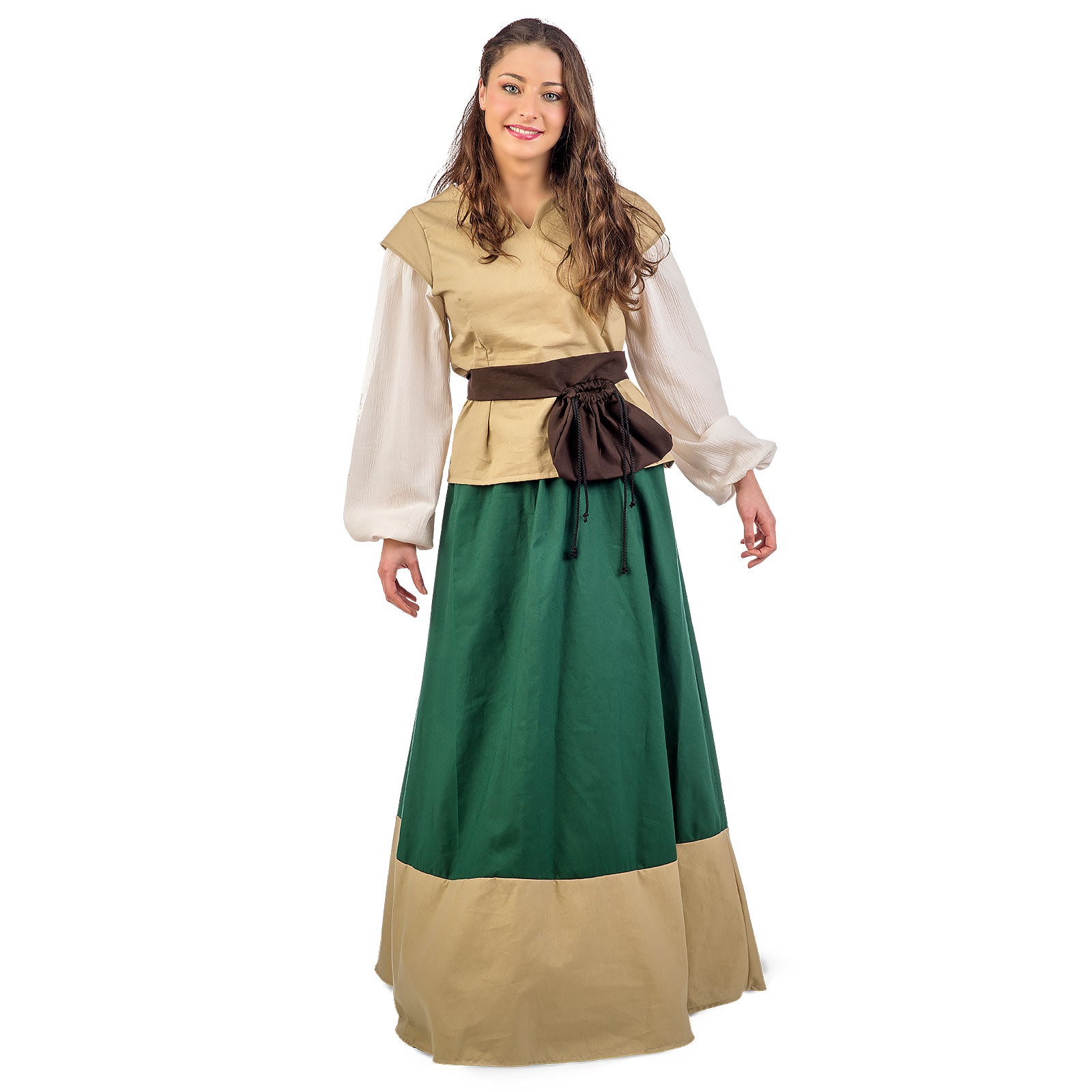 Immagine del prodotto Costume medievale da donna Juana beige-verde