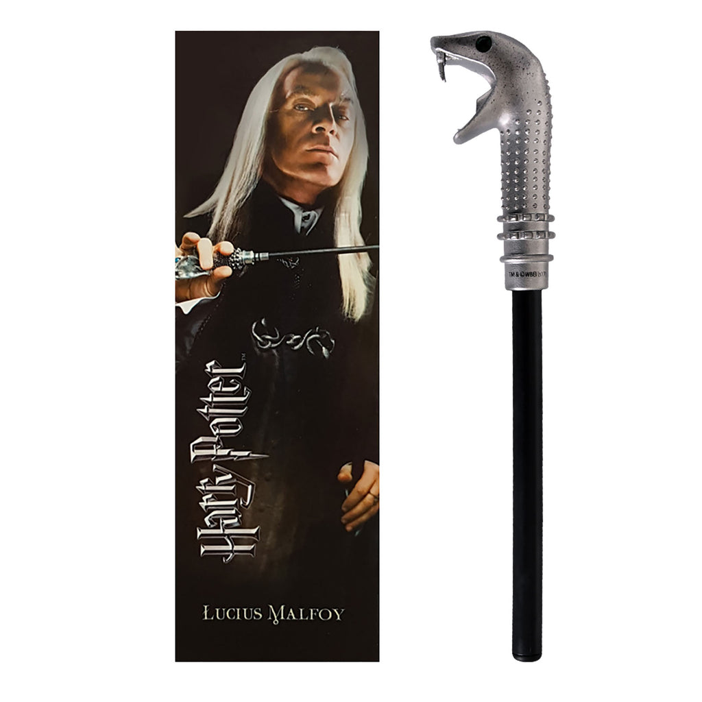 Immagine del prodotto Penna a forma di bacchetta di Lucius Malfoy & Segnalibro - Harry Potter