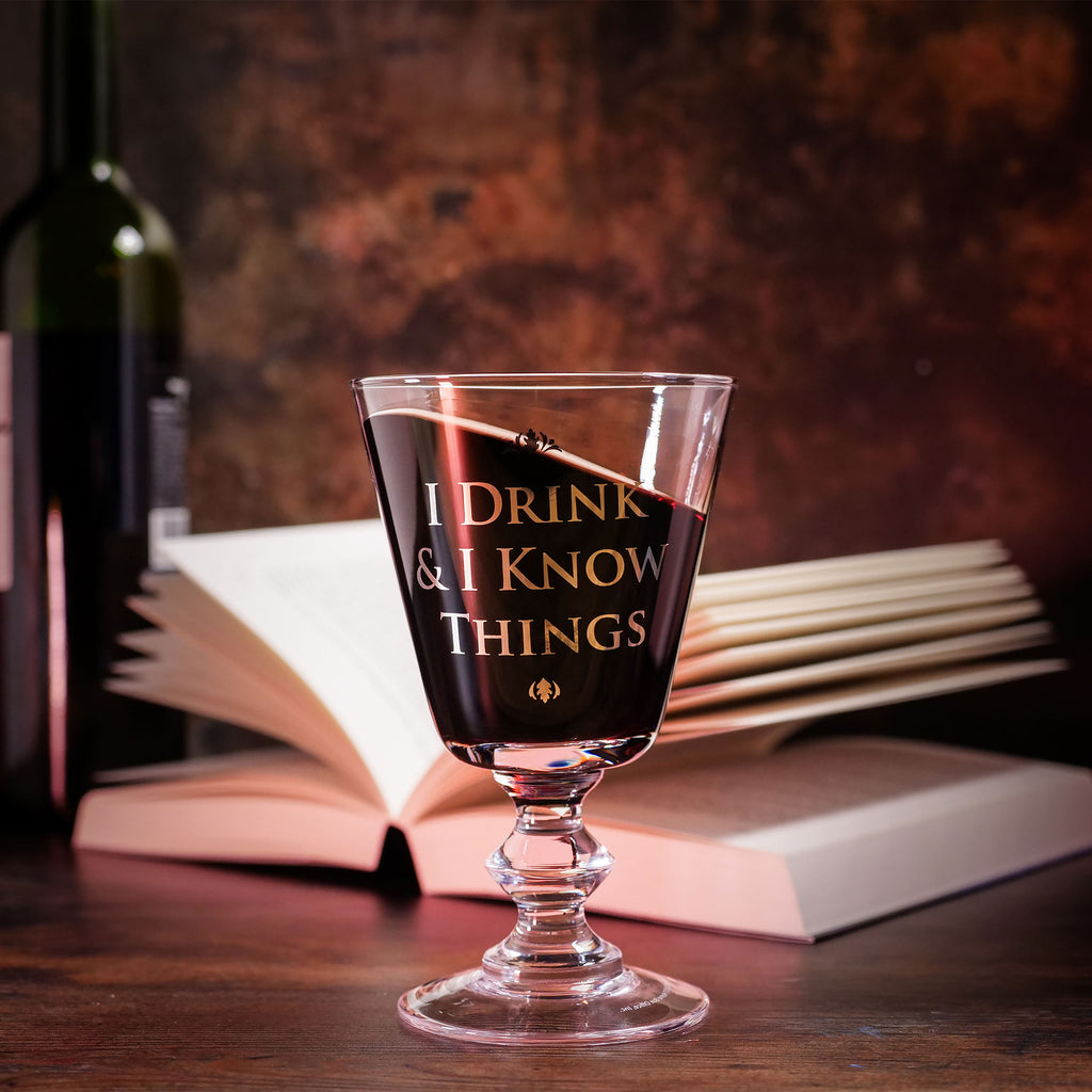 Immagine del prodotto Game of Thrones - Bicchiere da vino 'Bevi e Sai'