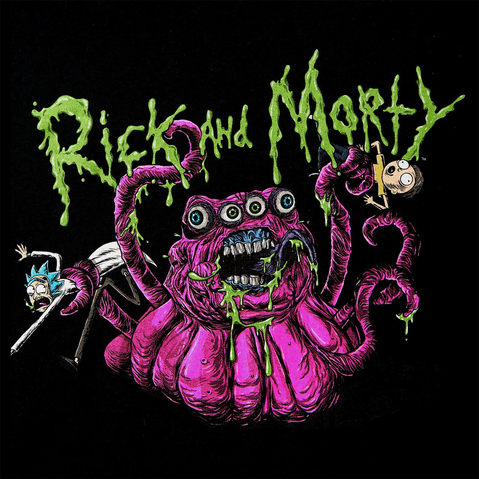 Immagine del prodotto Rick e Morty - T-shirt nera Monster Slime