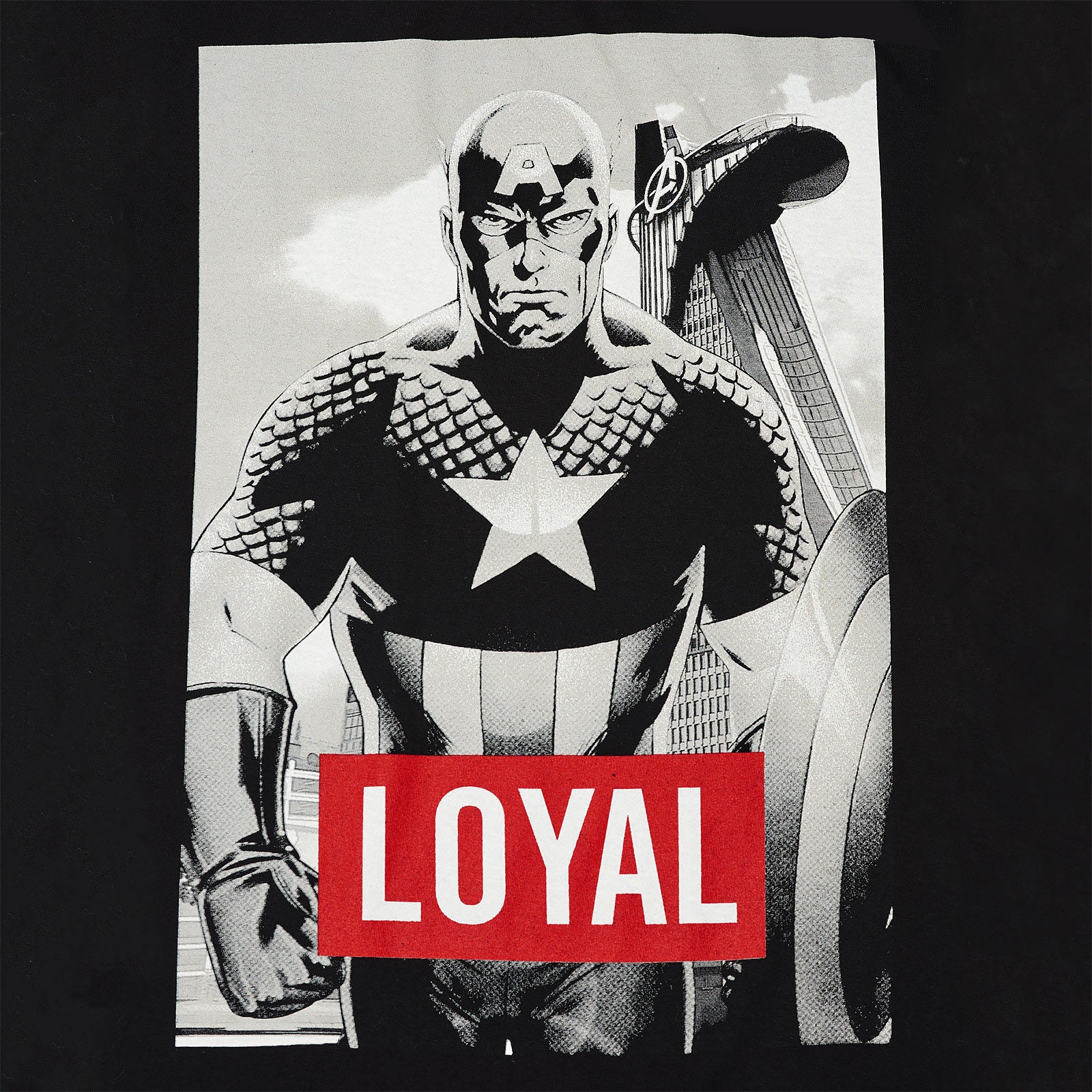Immagine del prodotto Avengers - T-shirt nera leale di Capitan America
