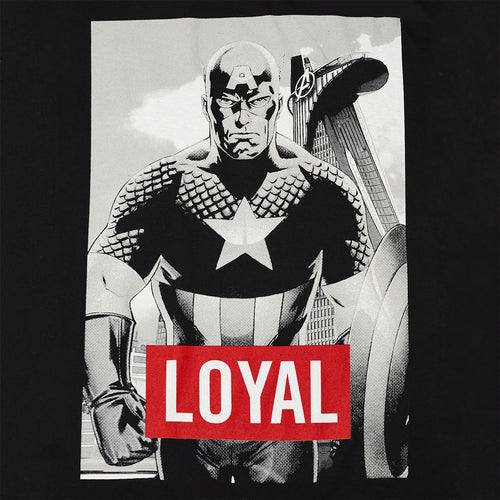 Immagine del prodotto Avengers - T-shirt nera leale di Capitan America
