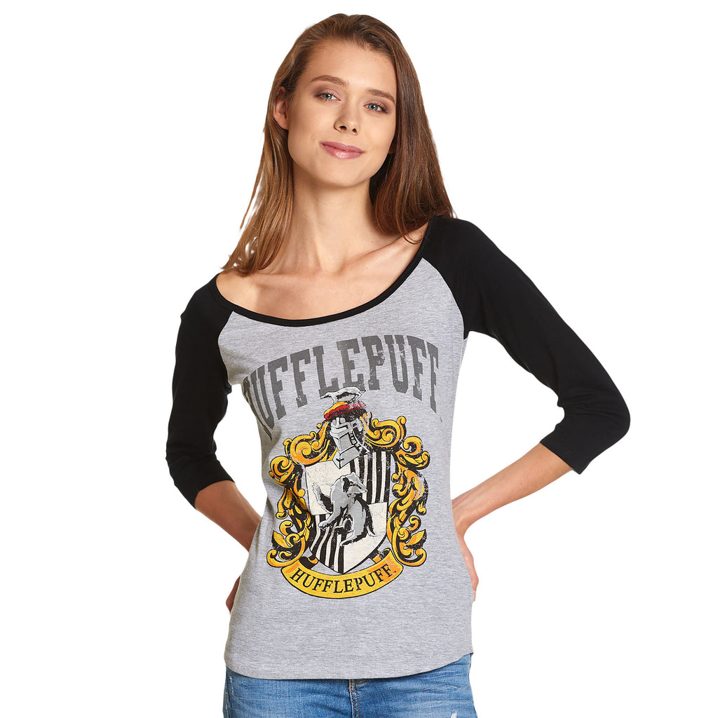 Immagine del prodotto Harry Potter - Maglia a maniche lunghe da donna con stemma di Hufflepuff