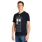 Immagine del prodotto Doctor Who - Maglietta blu con contorno Tardis