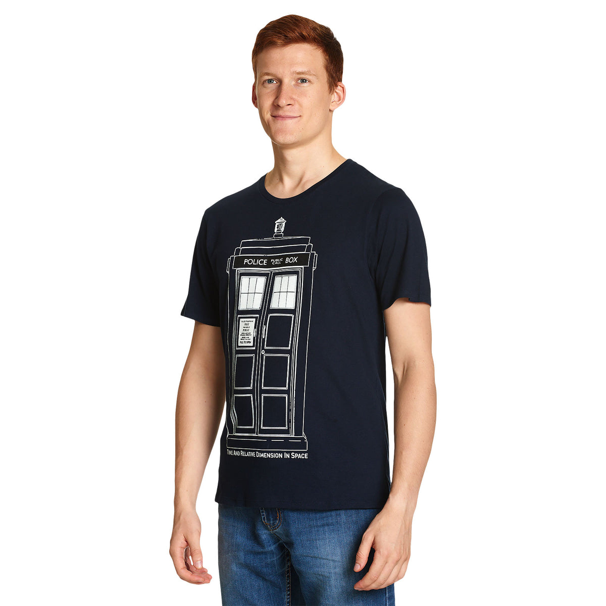 Immagine del prodotto Doctor Who - Maglietta blu con contorno Tardis