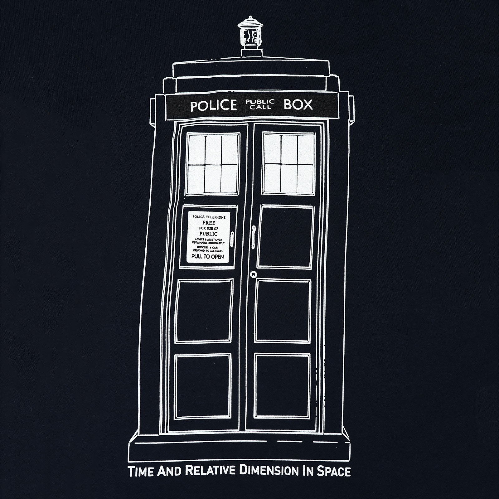 Immagine del prodotto Doctor Who - Maglietta blu con contorno Tardis