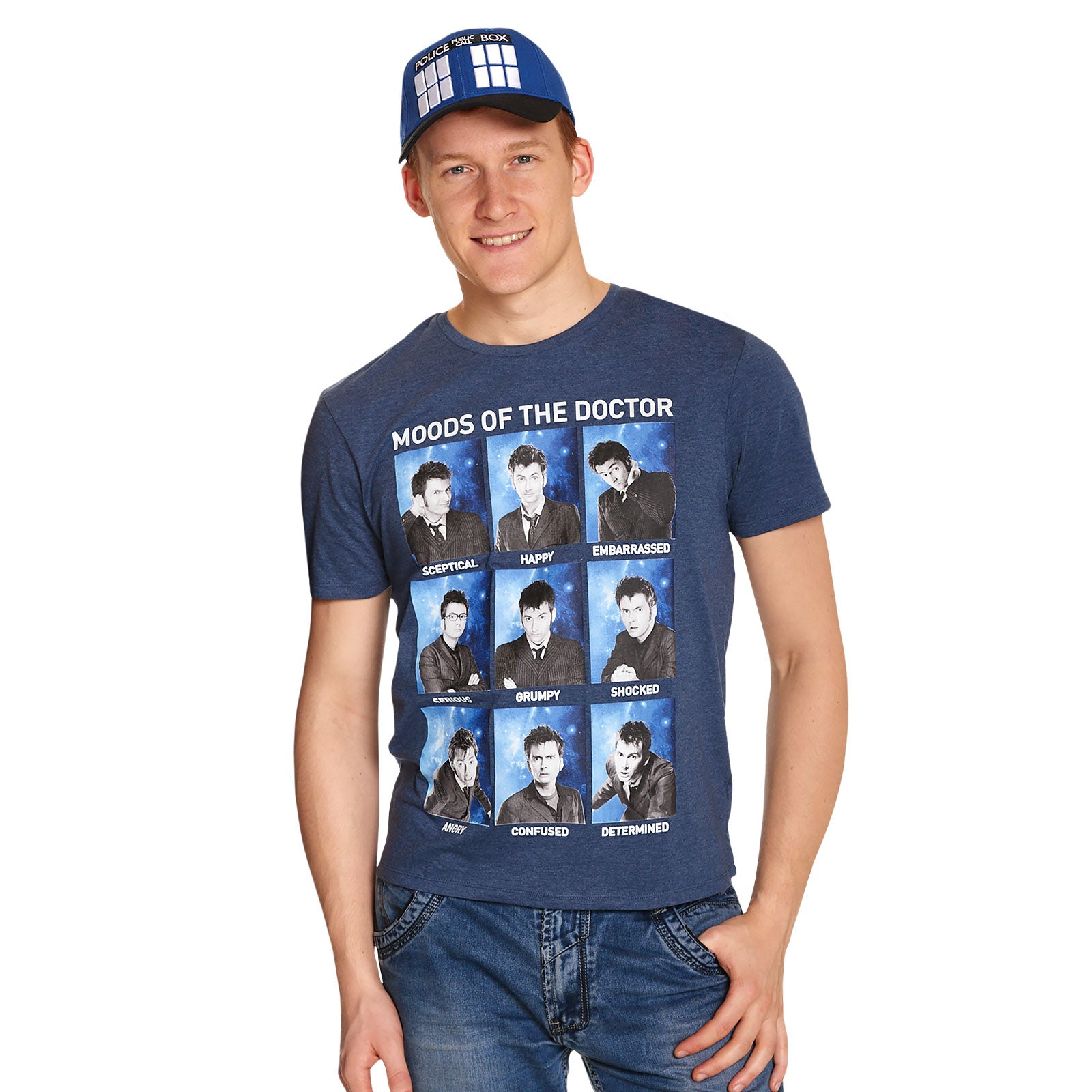 Immagine del prodotto Doctor Who - Moods of the Doctor T-shirt blu