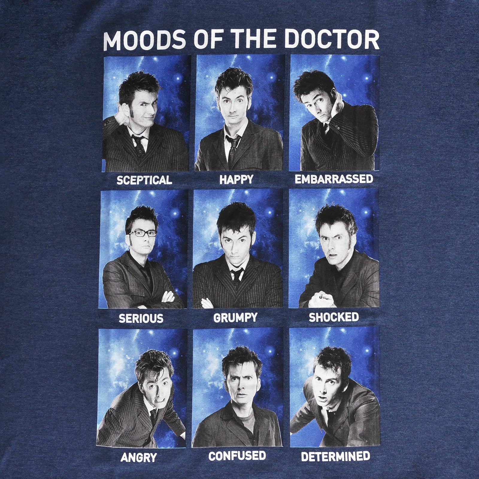 Immagine del prodotto Doctor Who - Moods of the Doctor T-shirt blu