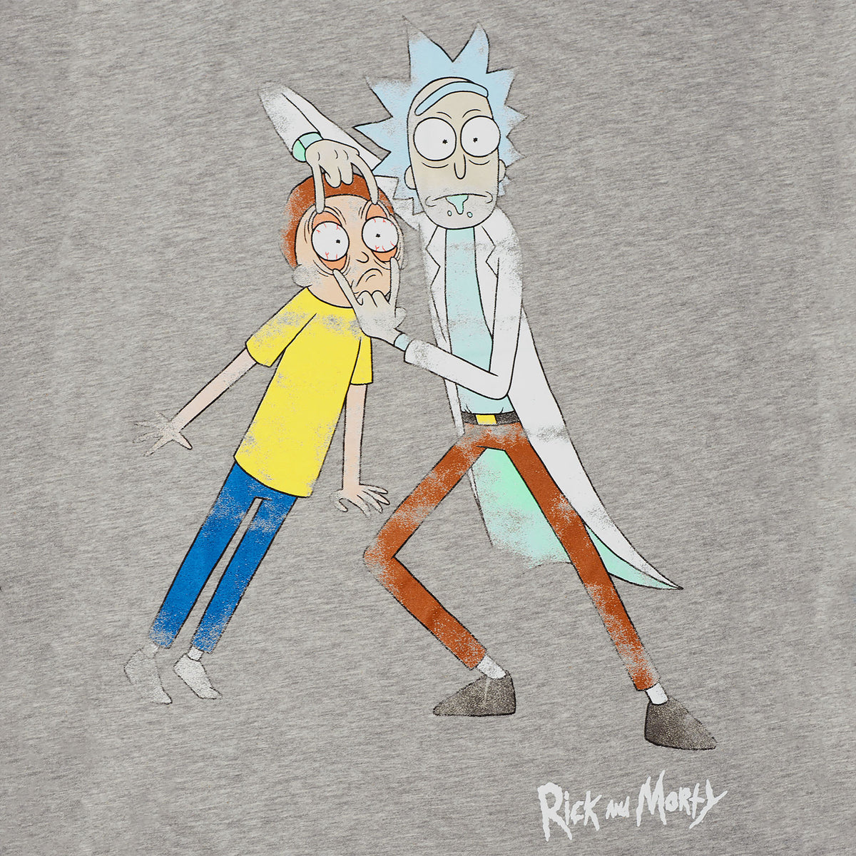 Product image Rick and Morty - Morty Eye Edit Distressed T-Shirt grey