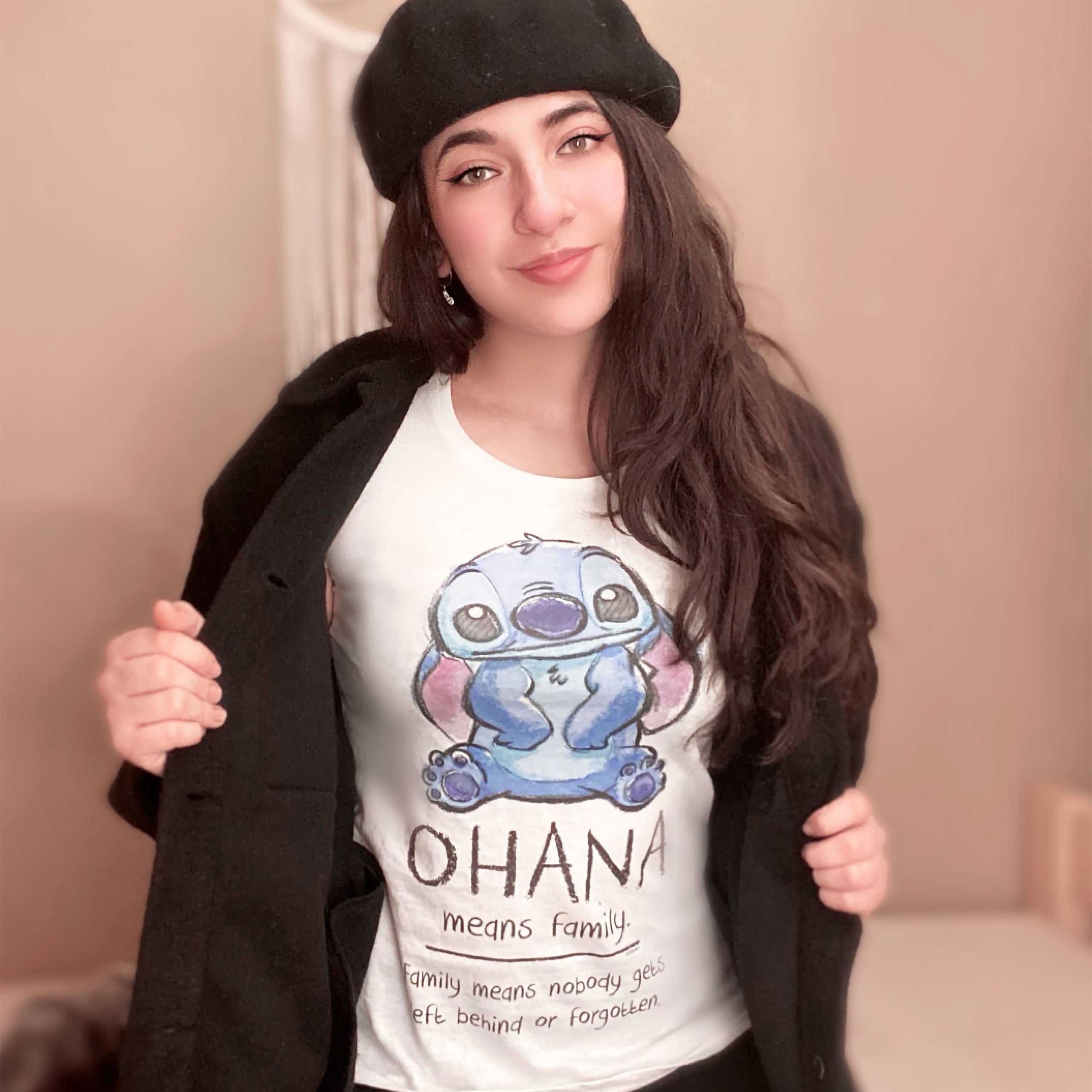 Immagine del prodotto Lilo & Stitch - Ohana Significa Famiglia T-Shirt Donna Bianca