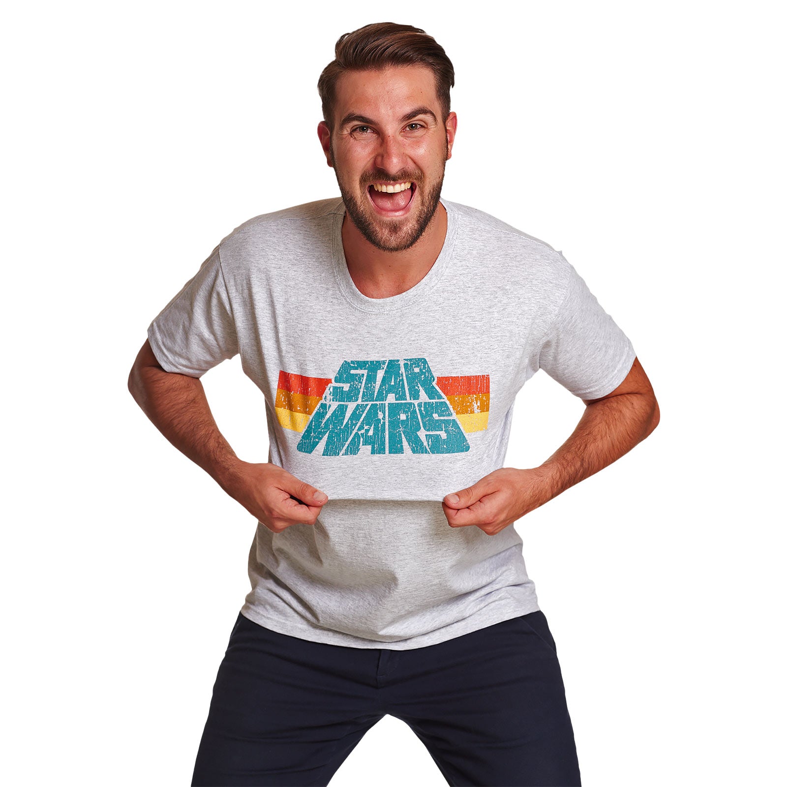 Immagine del prodotto Star Wars - T-shirt con logo vintage 77 grigia