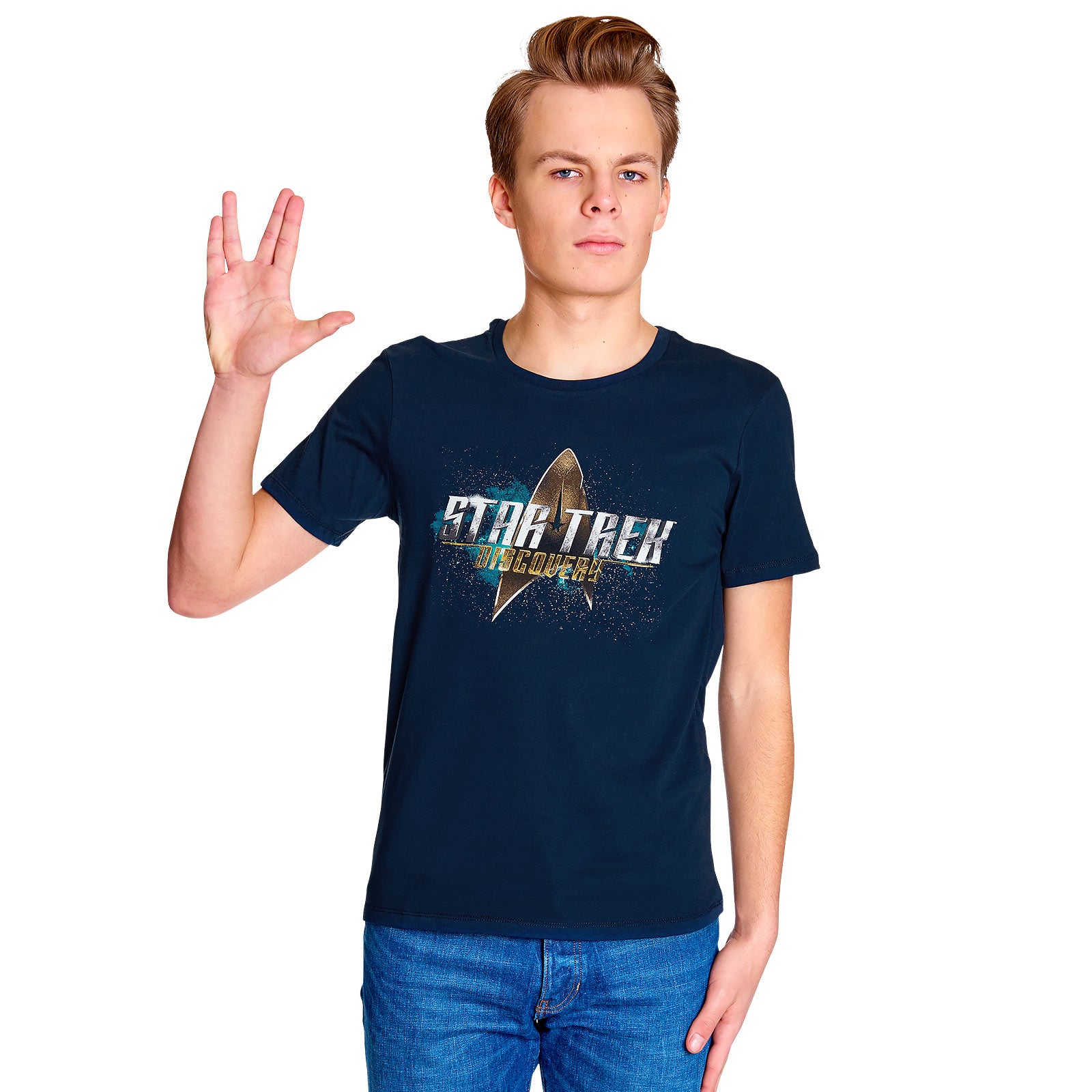 Immagine del prodotto Star Trek - T-shirt blu con logo Discovery