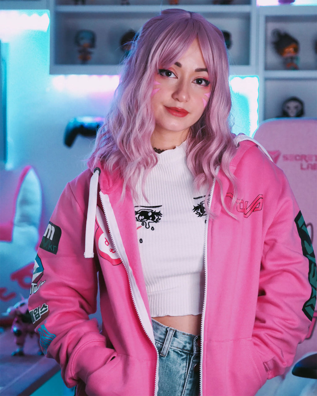 Immagine del prodotto Overwatch - Ultimate D.VA Giacca con cappuccio rosa