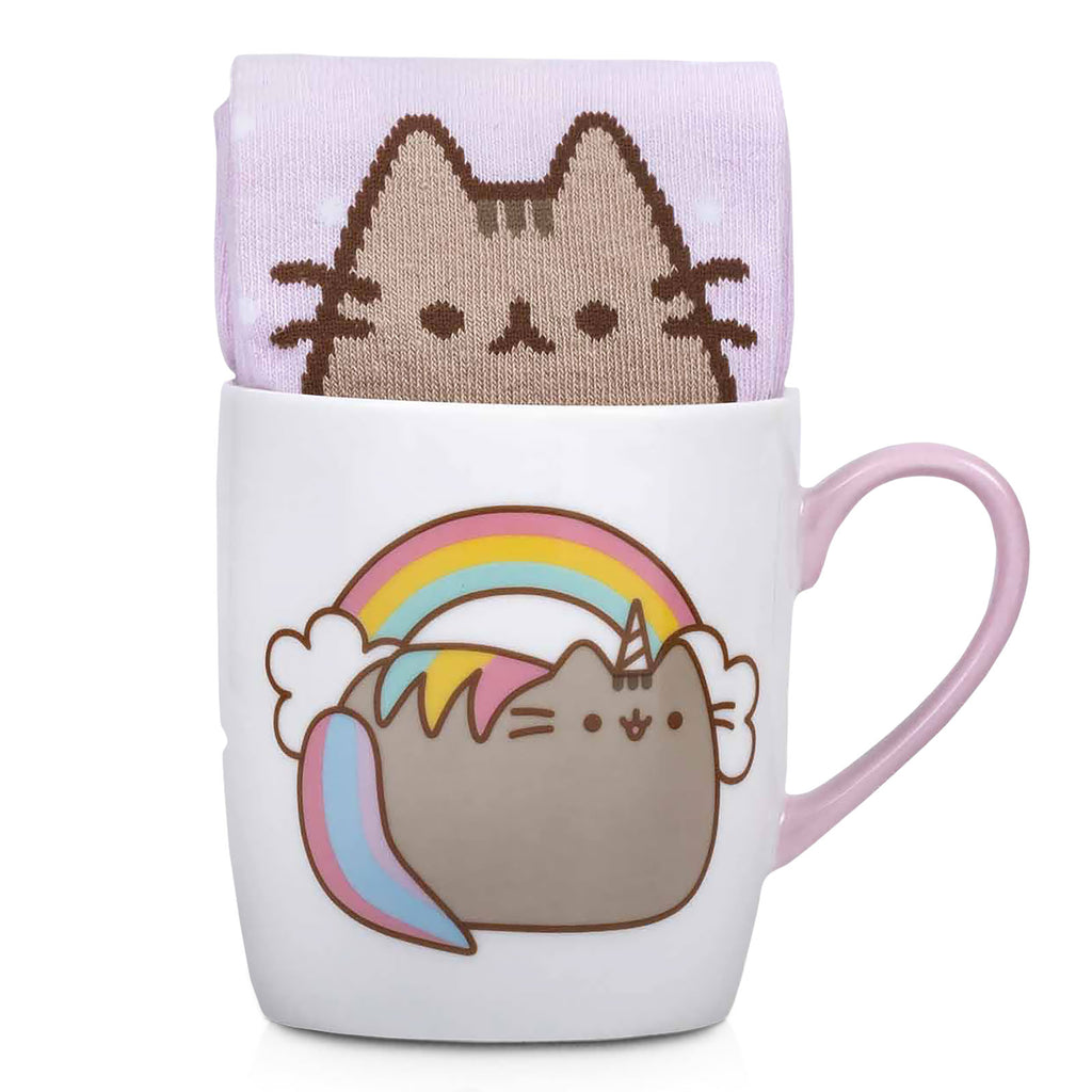 Immagine del prodotto Pusheen - Calze arcobaleno e tazza
