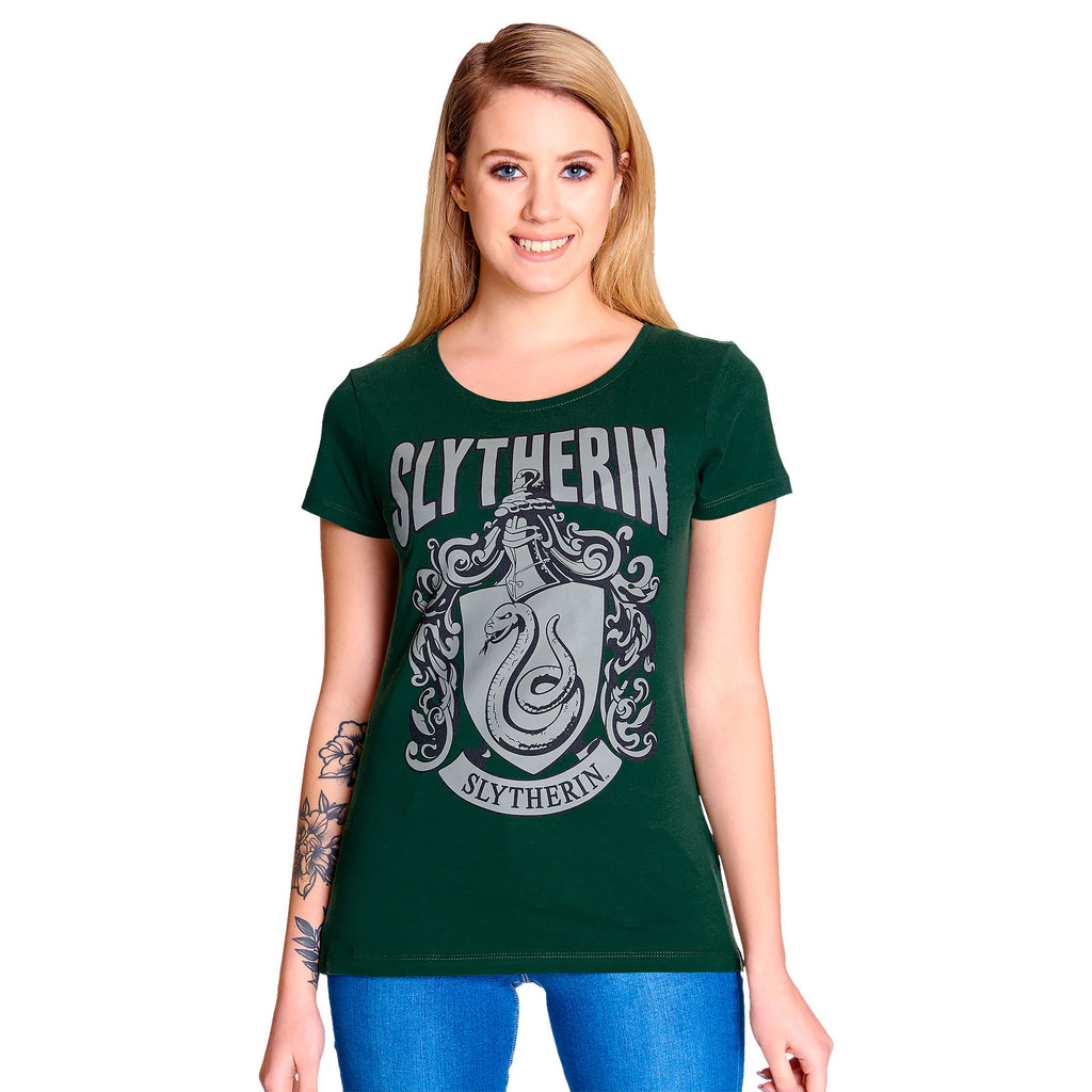 Immagine del prodotto Harry Potter - T-shirt da donna con stemma di Serpeverde verde