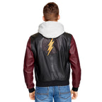 Immagine del prodotto Flash - Giacca di pelle con cappuccio e logo