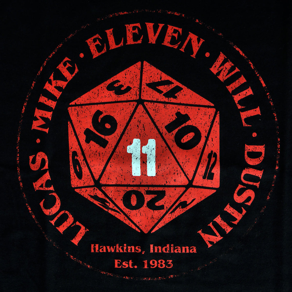 Immagine del prodotto Maglietta Eleven Dice per fan di Stranger Things