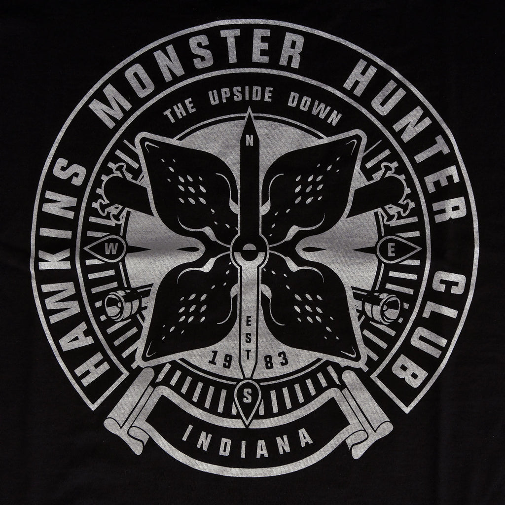 Immagine del prodotto T-shirt Hawkins Hunter Club per fan di Stranger Things