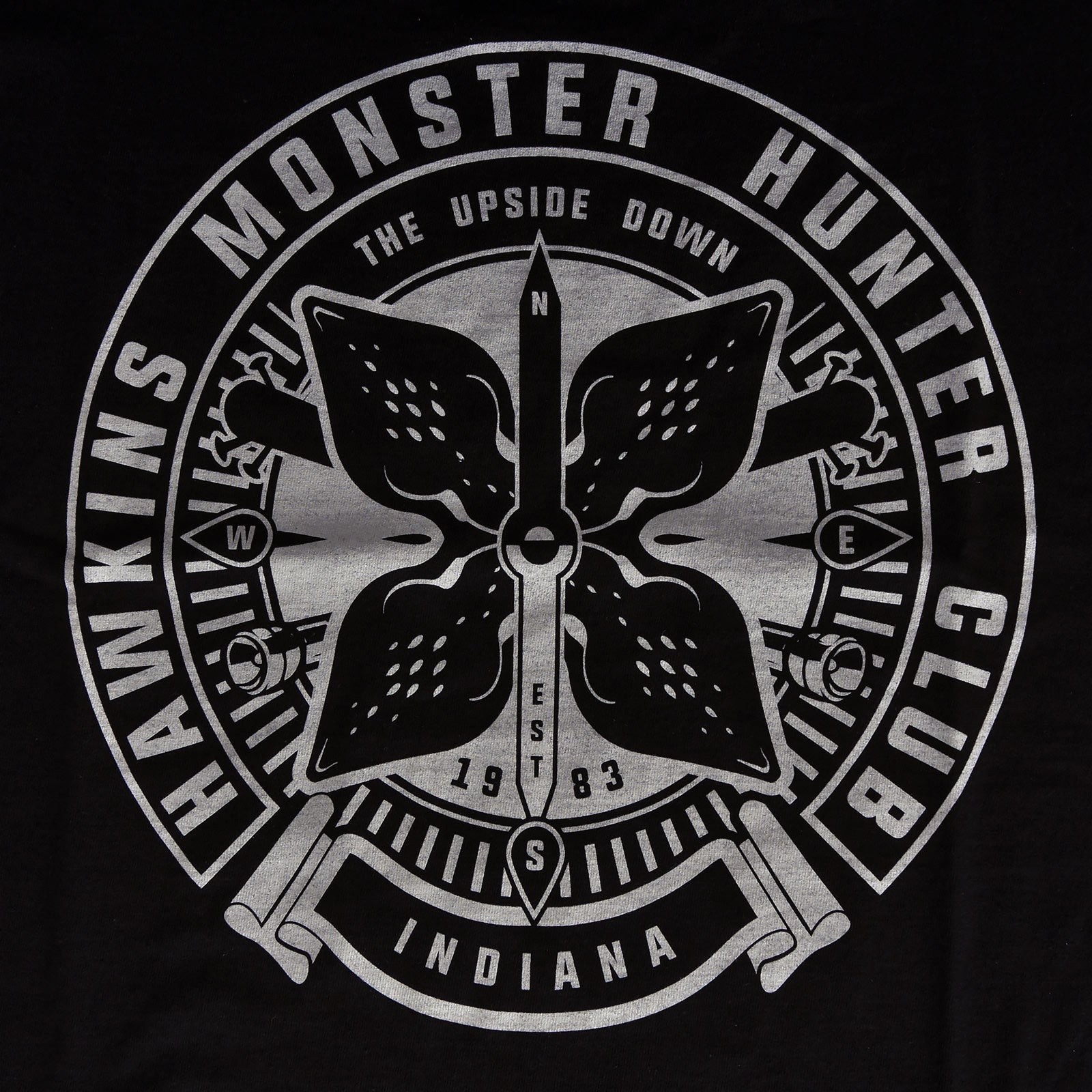 Immagine del prodotto T-shirt Hawkins Hunter Club per fan di Stranger Things