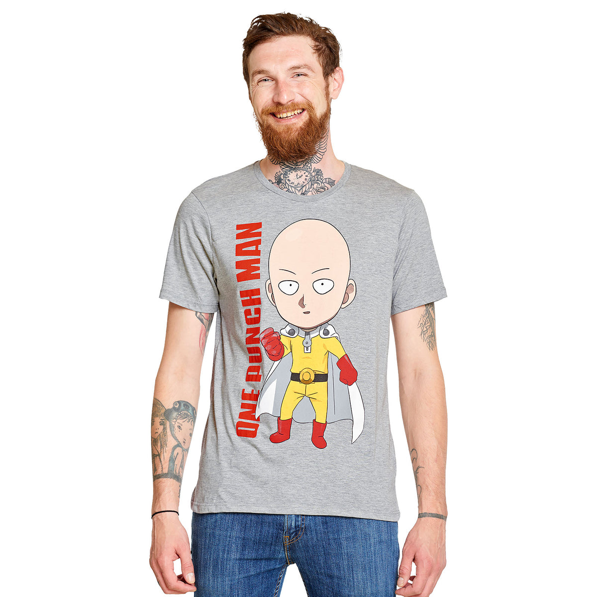 Immagine del prodotto One Punch Man - Super Saitama T-shirt grigia