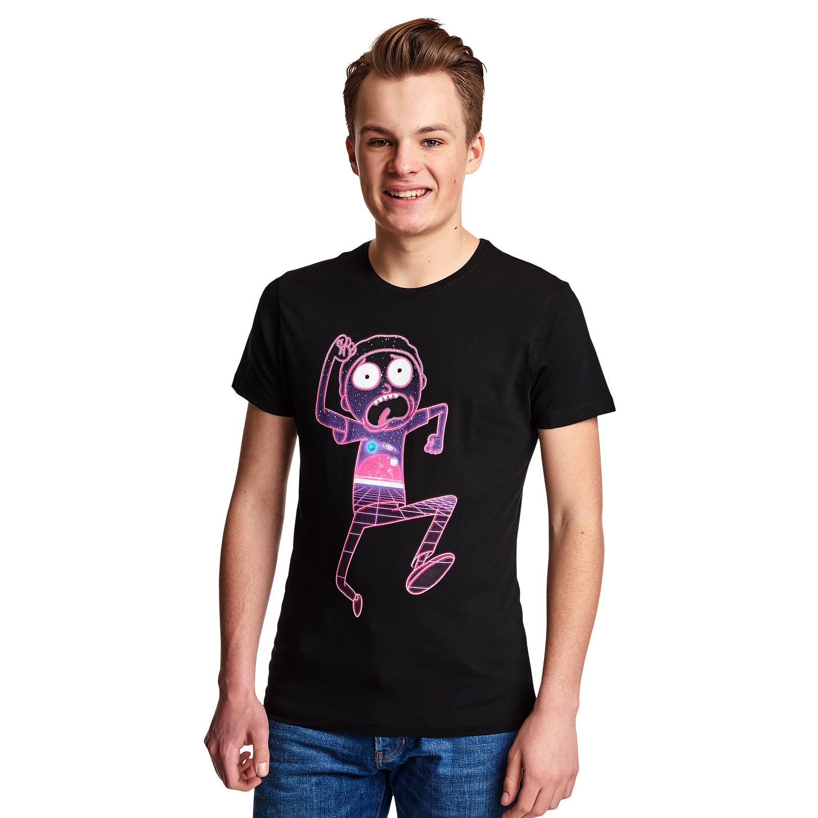 Immagine del prodotto Rick e Morty - T-shirt nera Neon Morty Glow in the Dark