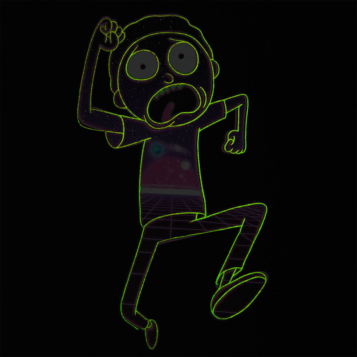 Immagine del prodotto Rick e Morty - T-shirt nera Neon Morty Glow in the Dark