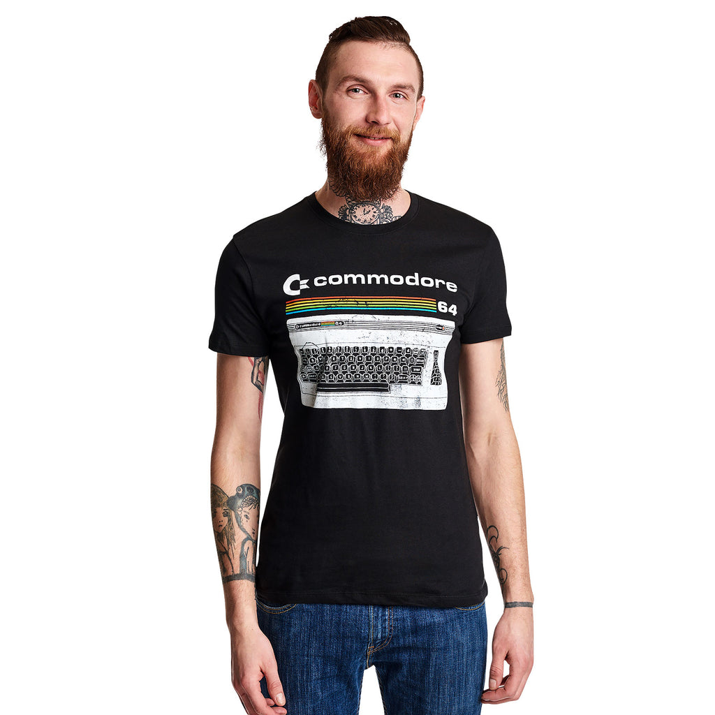 Immagine del prodotto Commodore 64 - T-shirt classica con tastiera nera