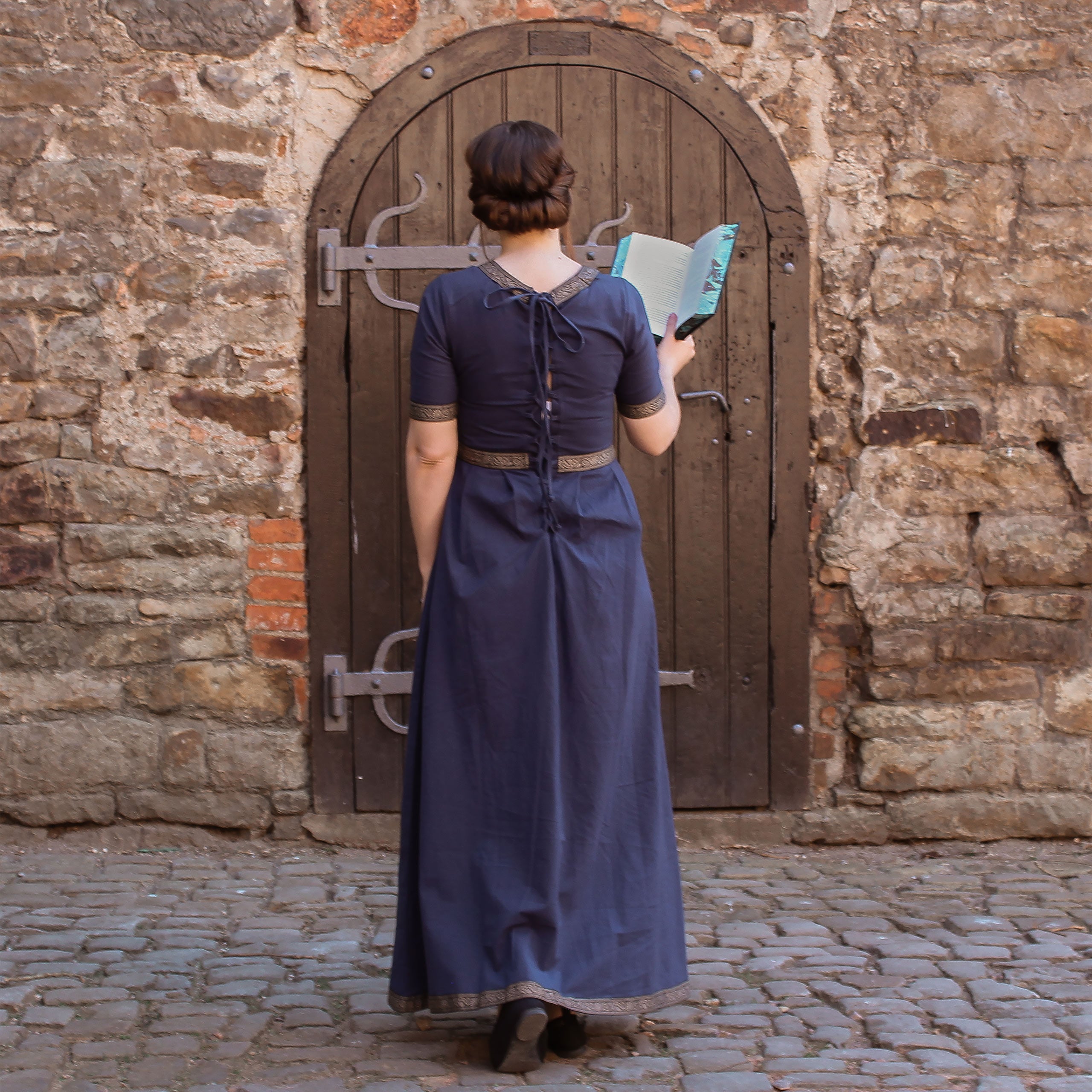 Immagine del prodotto Abito Medievale Ennlin a Maniche Corte Blu