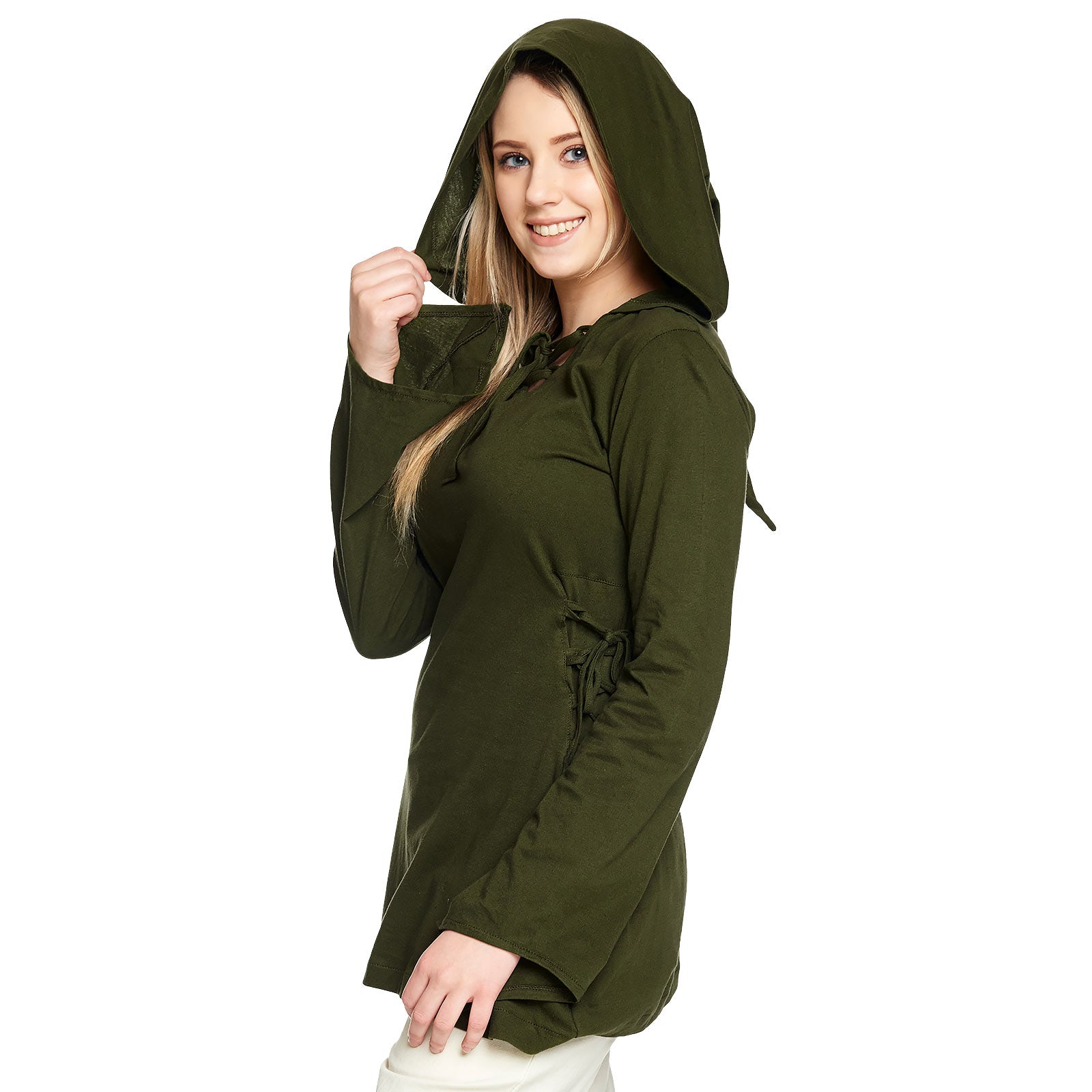 Product image Medieval Blouse Lea with Hood Green