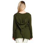 Immagine del prodotto Blusa medievale Lea con cappuccio verde