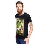 Immagine del prodotto Super Mario - T-shirt con poster di propaganda di Yoshi nera