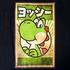 Immagine del prodotto Super Mario - T-shirt con poster di propaganda di Yoshi nera