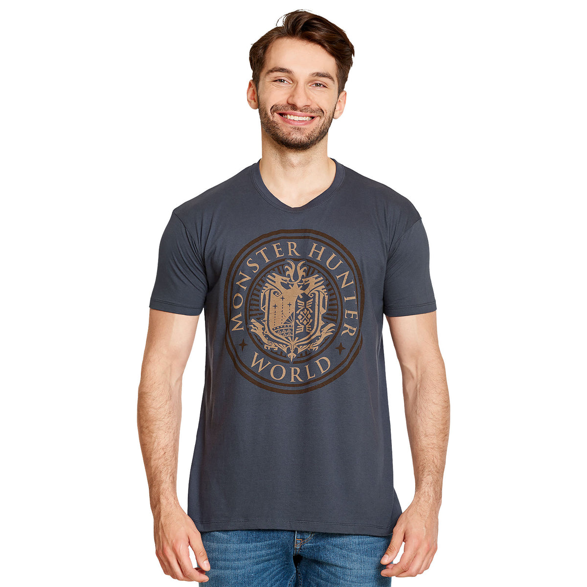 Immagine del prodotto Monster Hunter - T-Shirt con logo del mondo blu