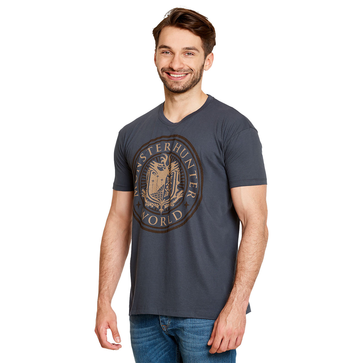 Immagine del prodotto Monster Hunter - T-Shirt con logo del mondo blu