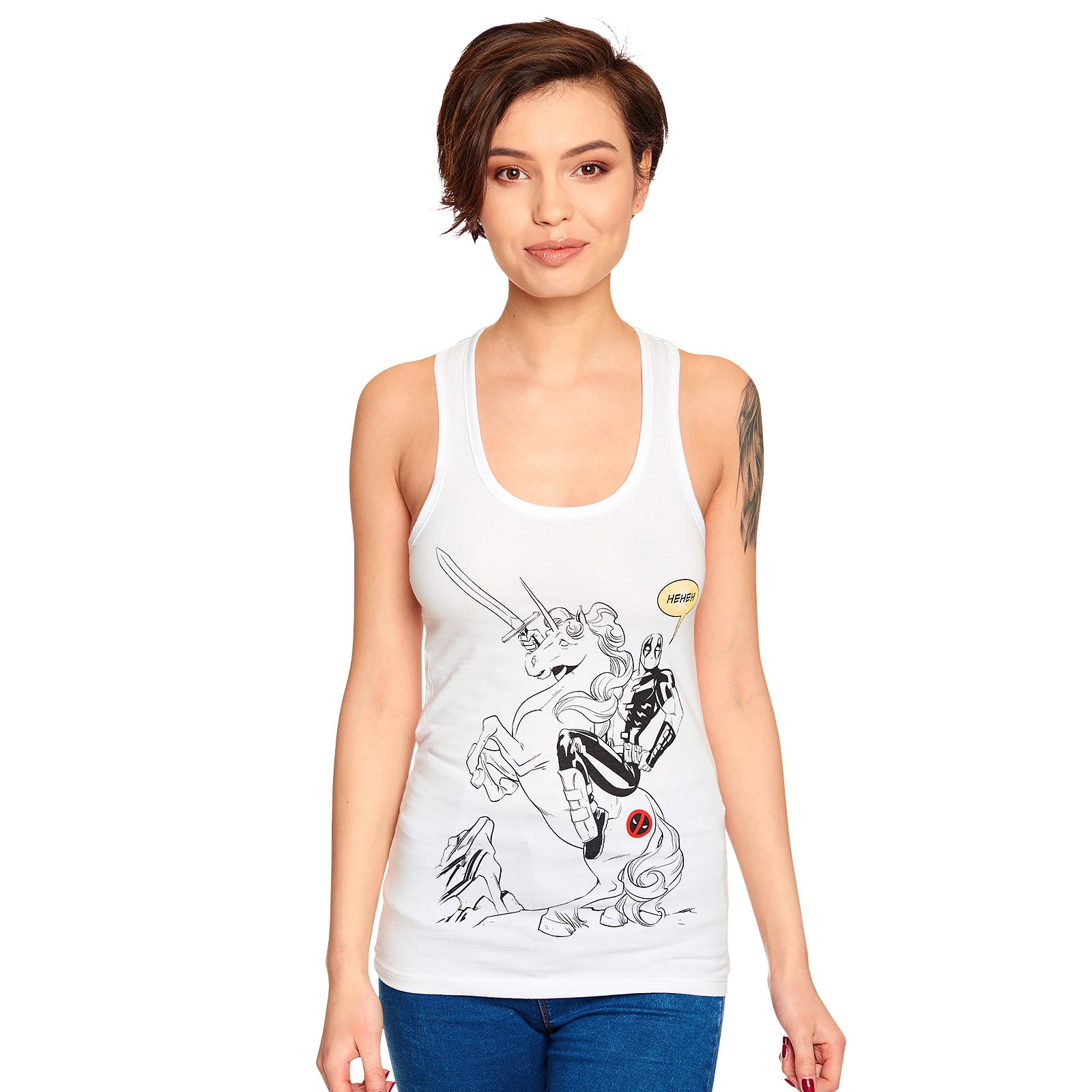 Immagine del prodotto Deadpool - Unicorn Ride Tank Top Donna bianco