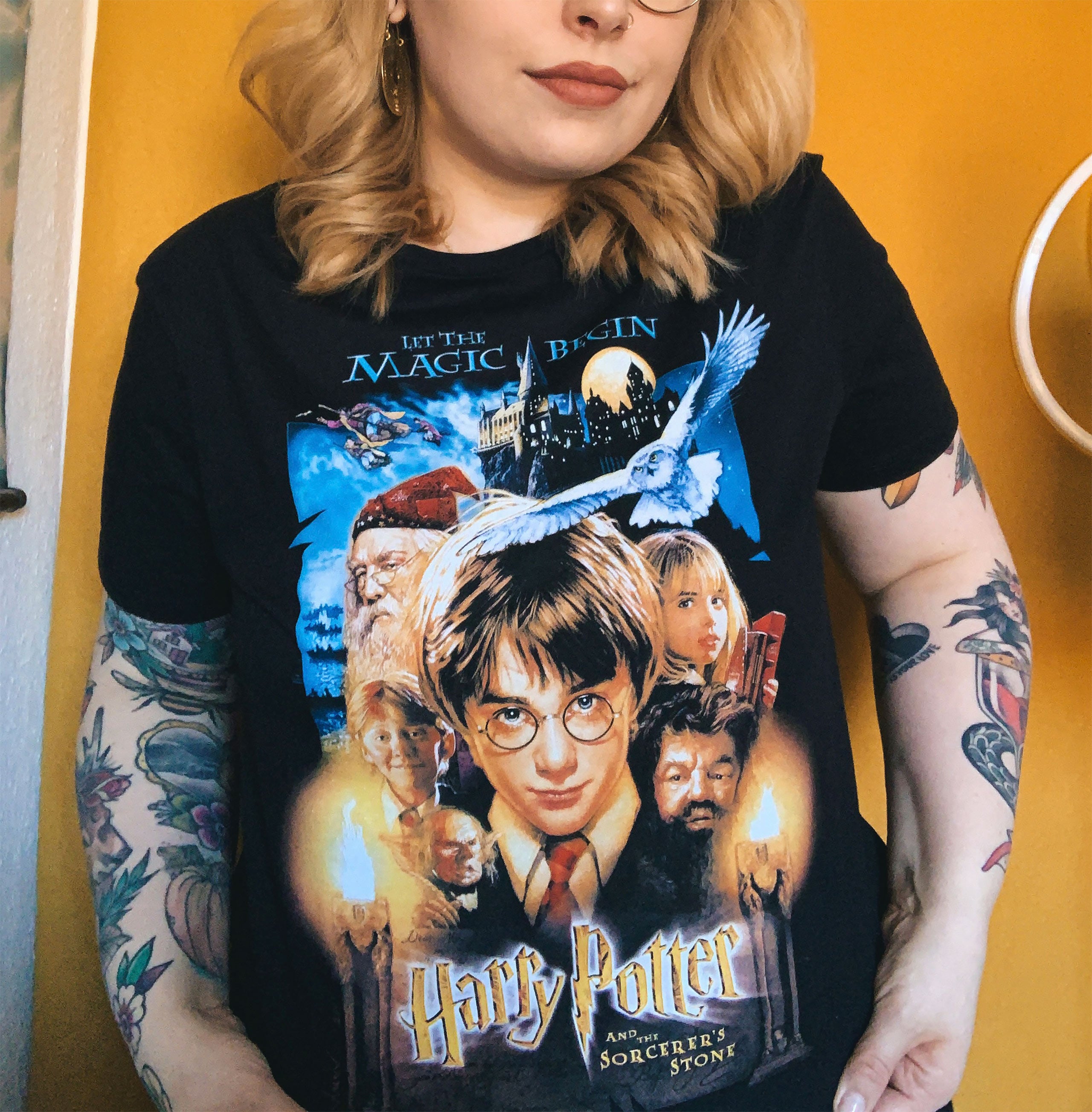 Immagine del prodotto Harry Potter - Maglietta nera con poster della Pietra Filosofale