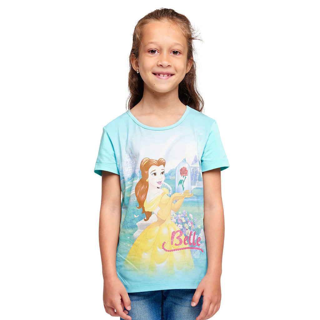 Immagine del prodotto La Bella e la Bestia - T-shirt di Belle per bambini turchese