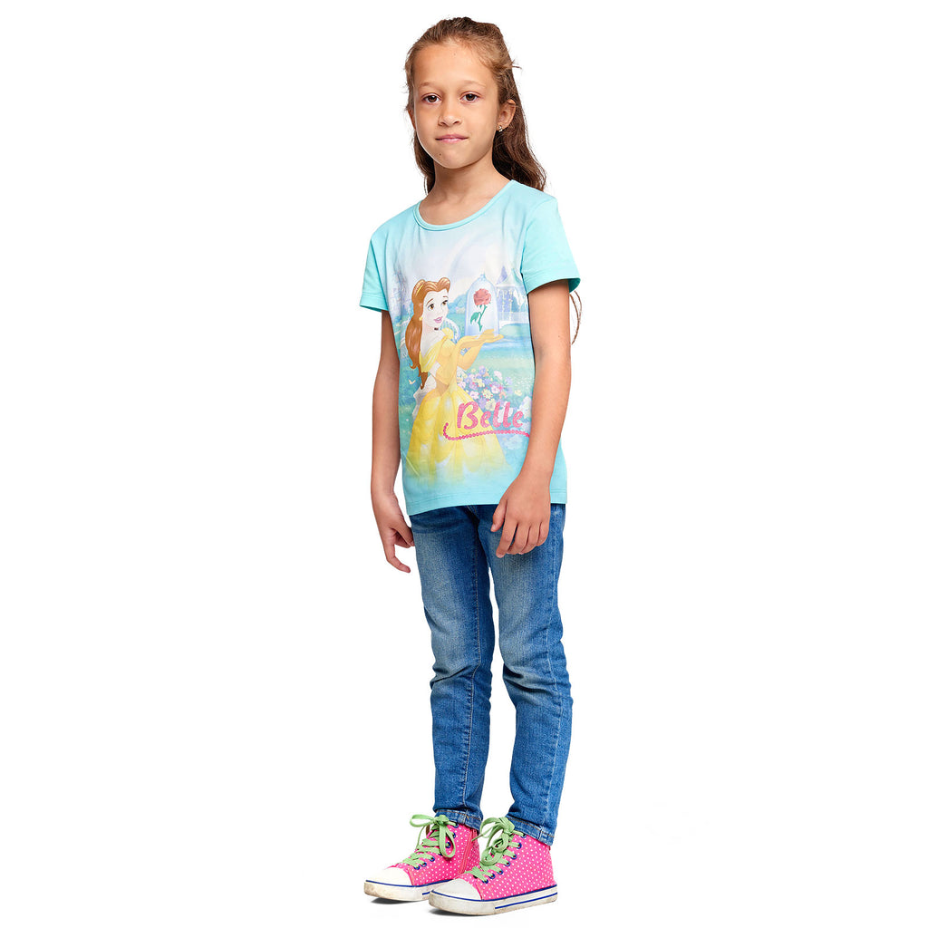 Immagine del prodotto La Bella e la Bestia - T-shirt di Belle per bambini turchese