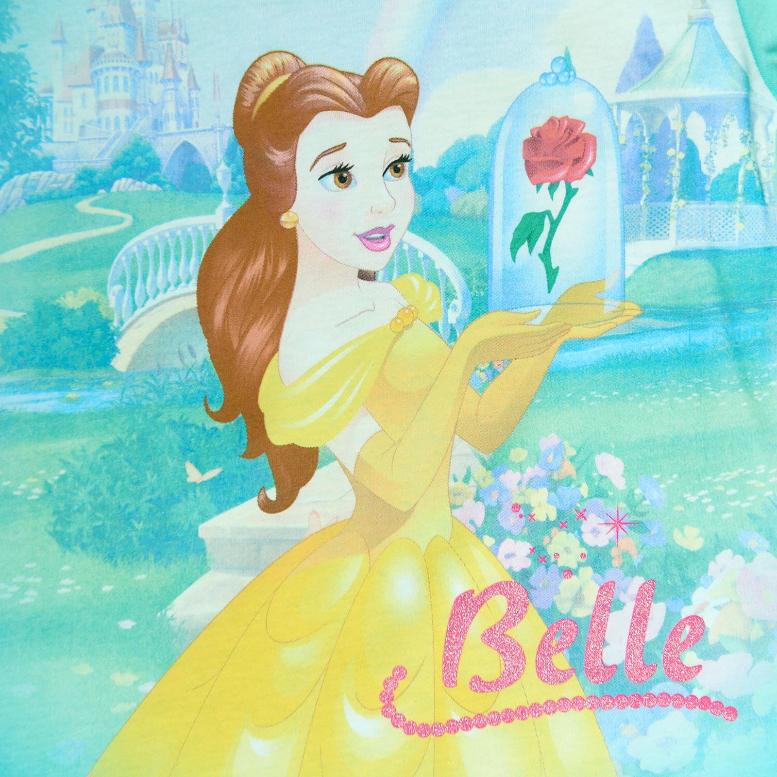 Immagine del prodotto La Bella e la Bestia - T-shirt di Belle per bambini turchese