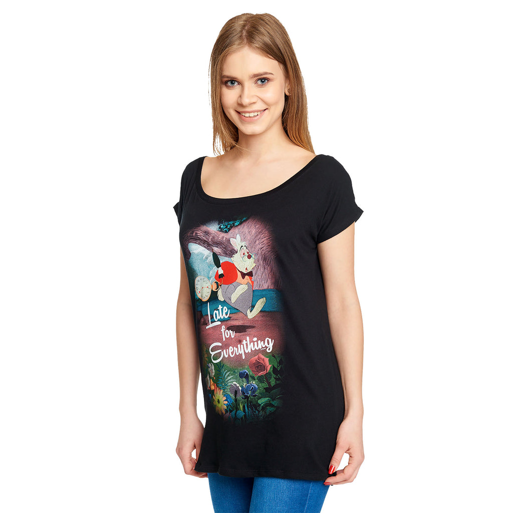 Immagine del prodotto Alice nel Paese delle Meraviglie - T-shirt da donna nera larga Late