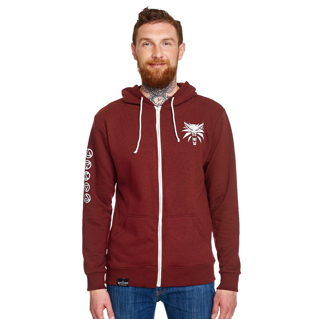 Immagine del prodotto Witcher - Felpa con cappuccio medaglione lupo rosso