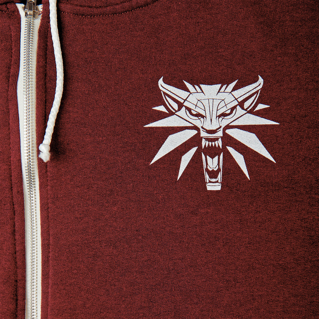 Immagine del prodotto Witcher - Felpa con cappuccio medaglione lupo rosso