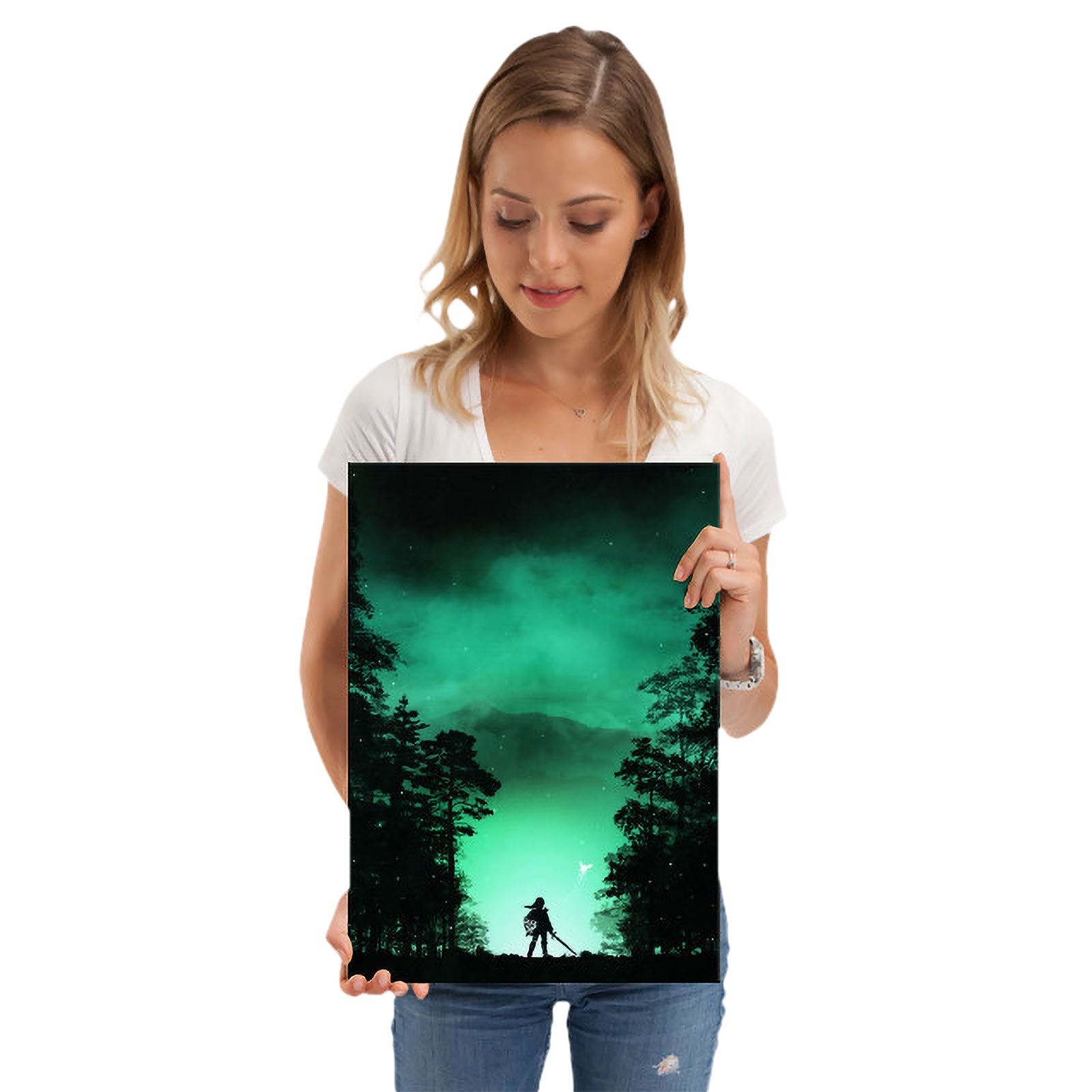 Immagine del prodotto Poster in metallo della Foresta Kokiri per fan di Zelda