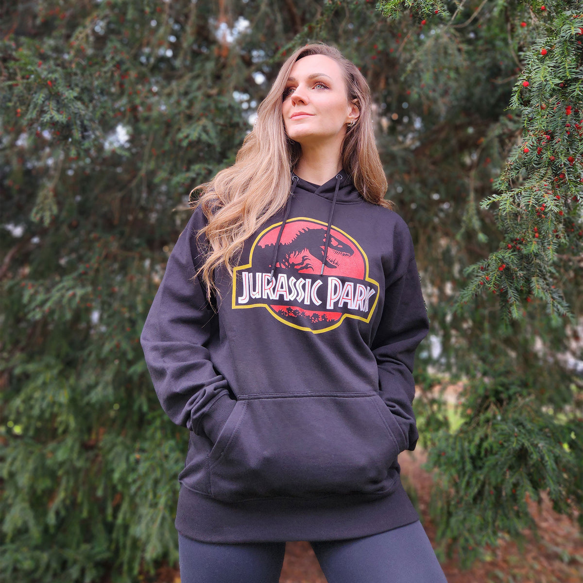 Immagine del prodotto Jurassic Park - Felpa con cappuccio con logo del film nero